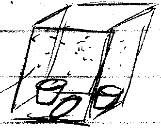 rozmístění much na záchodě